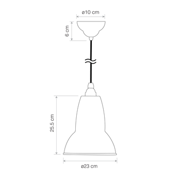 Original 1227 Midi Pendant Dove Grey by Anglepoise - view 4