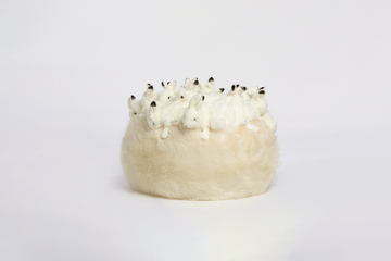 Mini pouf bunny fluffy balls by APcollection srl