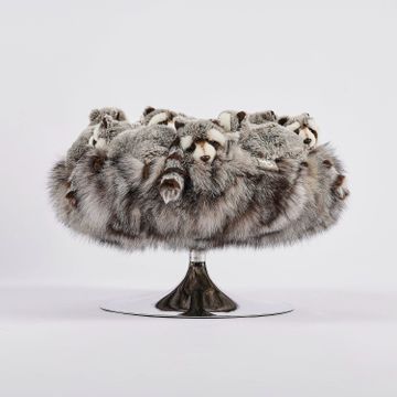 pouf raccoon trompette by APcollection srl