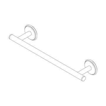 INstile porta asciugamano 300 mm ottone by AQUAELITE