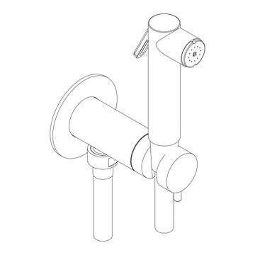 Set doccetta bidet / idroscopino con miscelatore incasso by AQUAELITE