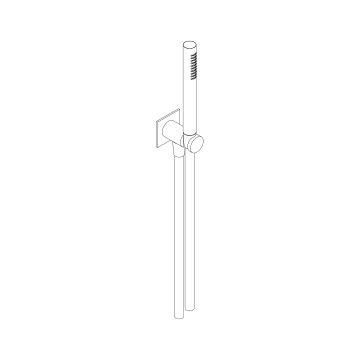 Set doccia con presa acqua e supporto per doccetta tonda acciaio inox by AQUAELITE