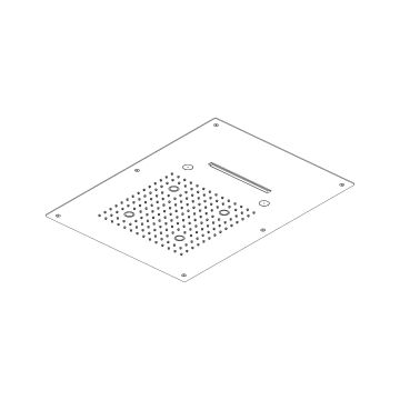 Soffione a incasso a controsoffitto 550×400 mm by AQUAELITE