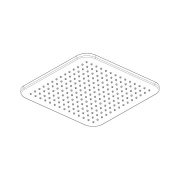 Soffione a pioggia 300×300 mm // h. 12 mm by AQUAELITE