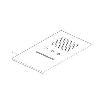 Soffione a parete 530×300 mm // h. 2 mm by AQUAELITE