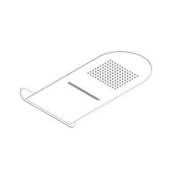 Soffione a parete 480×250 mm // h. 2 mm by AQUAELITE
