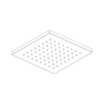 Soffione a pioggia 200×200 // h. 12 mm by AQUAELITE