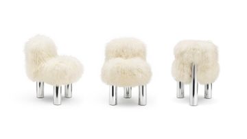 Botolo chromed - High version in fur new 2026 by Arflex