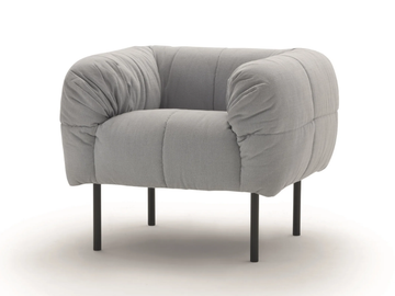 PECORELLE - Upholstered fabric armchair with armrests by Arflex - view 2