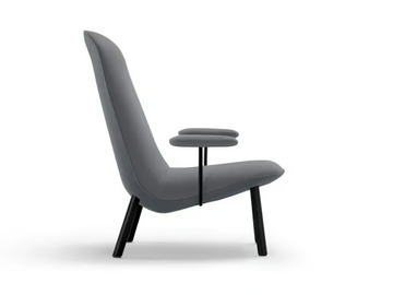 LEAFO - Fabric armchair with armrests by Arflex - view 2