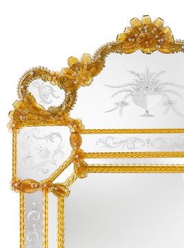 Venetian Style Frezzaria Mirror by Arte Veneziana - view 7