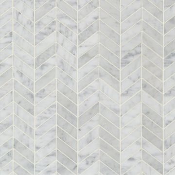 Bianco Carrara Marble Mosaic Stone by Artistictile