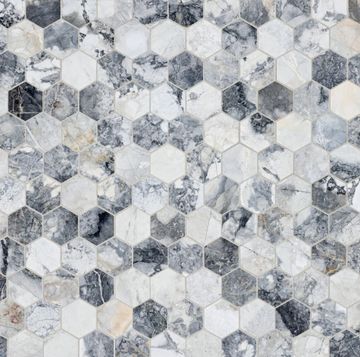 Invisible Grey Marble Mosaic Honed Stone Hexagon 5.0cm by Artistictile - view 2