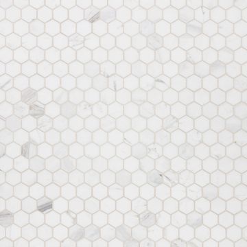 Volakas White Dolomite Mosaic Honed Stone Hexagon 3.0cm by Artistictile - view 2