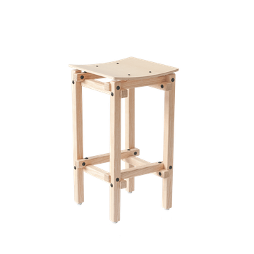 FAIR AND SQUARE BAR STOOL LOW by Askia