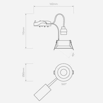 Minima Round Adjustable Matt White by Astro - view 3
