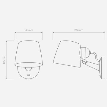 Imari Adjustable Wall Matt Nickel by Astro - view 8