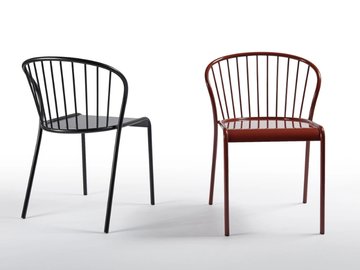 CANNET - Painted metal garden chair by Atipico - view 2