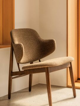 The Penguin Wooden Lounge Chair, Upholstered by Audo Copenhagen