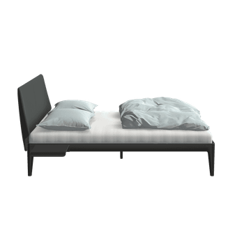 Essential Deep black with headboard by Auping - view 3