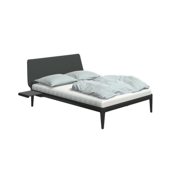 Essential Deep black with headboard by Auping - view 2