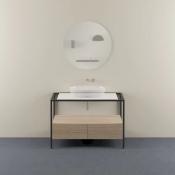 Struttura a Terra in Metallo 120x55 cm con Mensola: Soluzioni a terra e sospese by Azzurra Ceramica