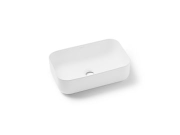 Cube 40 Matt - Rectangular Countertop Basin by Bathco