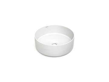 Dinan Circular 38 Matt White - Countertop Circular Basin by Bathco