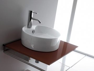 Glass Countertop 800 Orange by Bathco