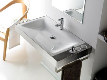 Stainless Steel Countertop Set With Accessories For Washbasin by Bathco