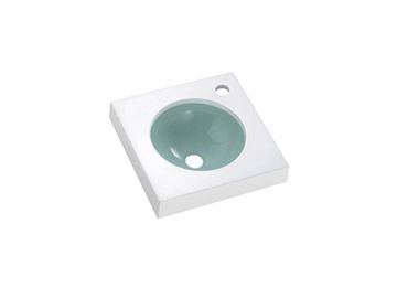 Une 01 Aquamarine - Square Wall-Hung Basin by Bathco