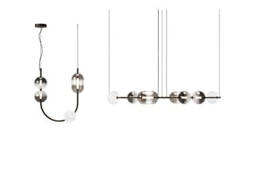 Satellite Pendant Lamp with Murano Glass Spheres by Baxter
