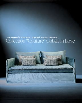 Canapé Mille Et Une Nuit 200 cm Collection « Couture » Cobalt in love by Bérengère Leroy