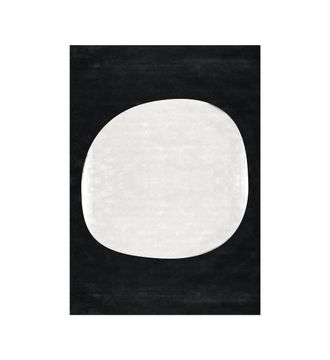 Tapis Tsar Moon Noir Craie by Bérengère Leroy