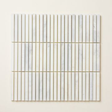Hampton Skinny White Mosaic Marble by Bert & May