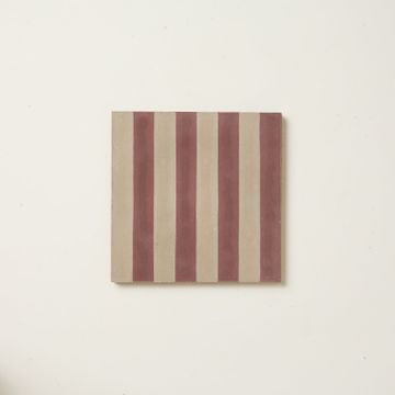 Madder Midi Stripe Cement Tile by Bert & May