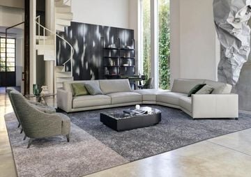 Tommy curved corner sofa by BertO