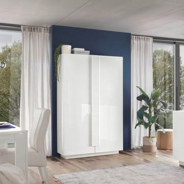 Armadio credenza soggiorno cucina 2 ante bianco lucido Jupiter WH High by BICA S.p.A