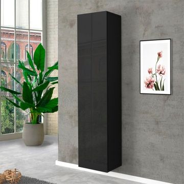 Mobile colonna armadio ingresso moderno nero con 5 vani Note Wardrobe by BICA S.p.A