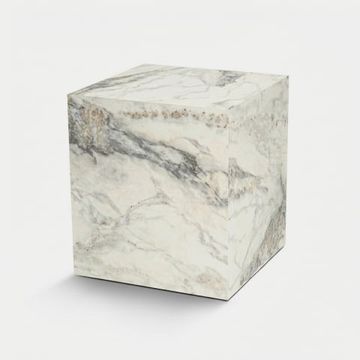 Tavolino cubo effetto pietra per salotto design Küp by BICA S.p.A