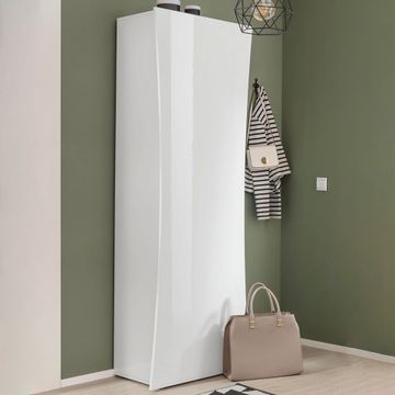 Armadio guardaroba ingresso soggiorno design 5 vani bianco lucido Arco Wardrobe by BICA S.p.A