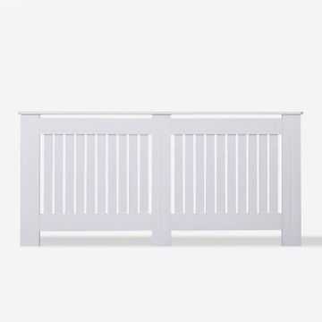 Copricalorifero in legno bianco copritermosifone 172x19x81,5h Heeter XXL by BICA S.p.A