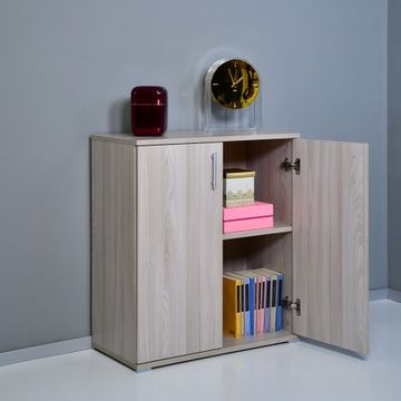 Armadio multiuso soggiorno ufficio 2 vani legno moderno KimSpace 2OP by BICA S.p.A