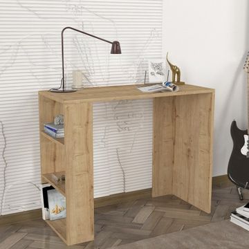 Scrivania studio ufficio 3 scaffali 90x40x74cm moderno in legno Netenya by BICA S.p.A