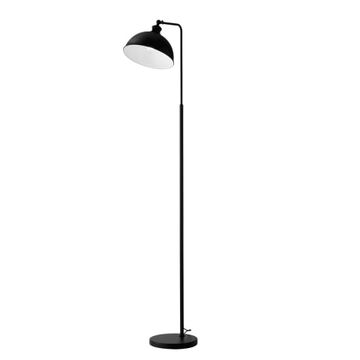 Lampada da terra piantana in metallo nero stile vintage Charleston LP by BICA S.p.A