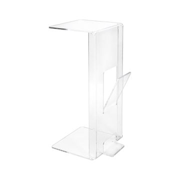 Tavolino con portariviste in plexiglass trasparente Ambrogio by BICA S.p.A