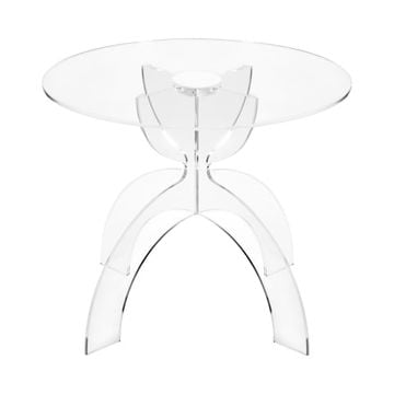 Tavolino da salotto rotondo 50cm in plexiglass trasparente Tessara by BICA S.p.A