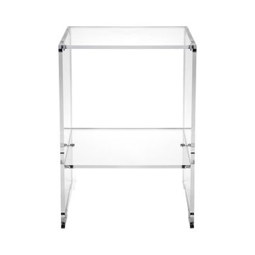 Tavolino da salotto in plexiglass trasparente di design 29x32x45cm Contigo by BICA S.p.A