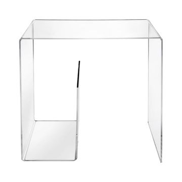 Tavolino da salotto in plexiglass trasparente 33x50x50cm G  Table by BICA S.p.A
