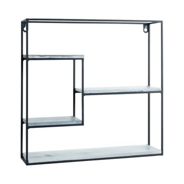 Mensola da parete quadrata in metallo 40x40 con 4 ripiani Vanity 2 by BICA S.p.A